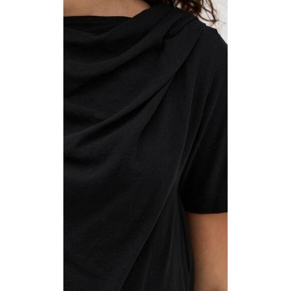 ALC Lee Draped SS Top in Black M - Picture 2 of 4